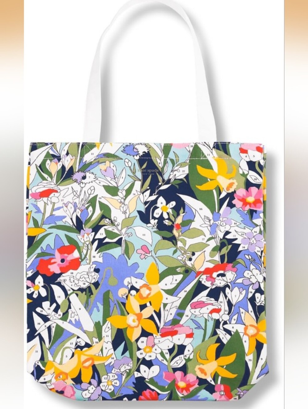 Kate Spade-Paint by Number Canvas Tote Bag